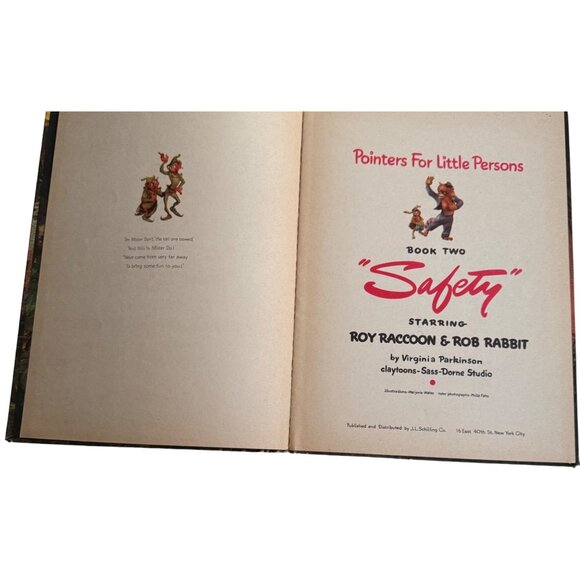 Safety Starring Roy Raccoon Rob Rabbit Book Two Pointers For Little Persons 1943 - Picture 4 of 16